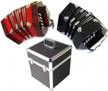 ACCORDEON-CONCERTINA-Diatonique-Etui-Rouge-ou-Noir-Noir-brillant-0