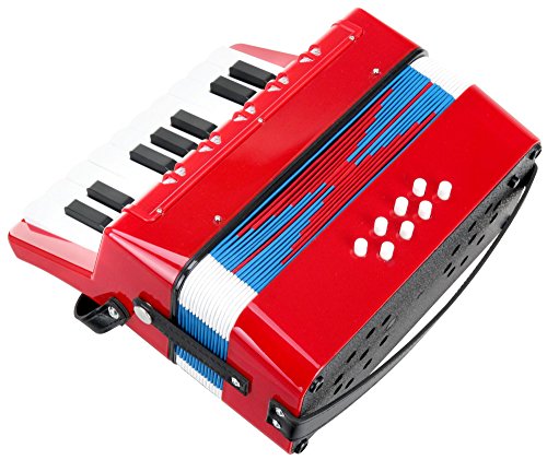 Classic cantabile 00037968 bambino rosso accordéon pour enfant 17 touches, 8 basses, sangle réglable rouge-épaules – Image 2