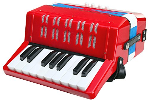 Classic cantabile 00037968 bambino rosso accordéon pour enfant 17 touches, 8 basses, sangle réglable rouge-épaules – Image 3