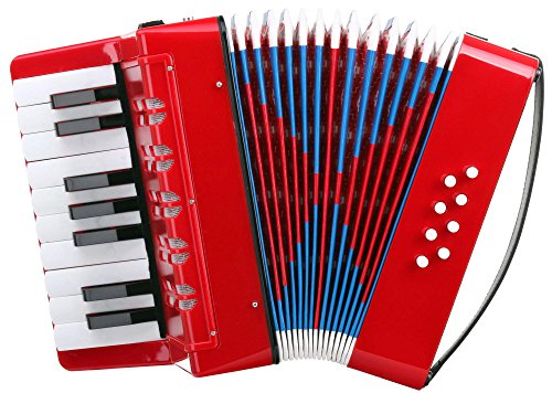 Classic cantabile 00037968 bambino rosso accordéon pour enfant 17 touches, 8 basses, sangle réglable rouge-épaules – Image 4