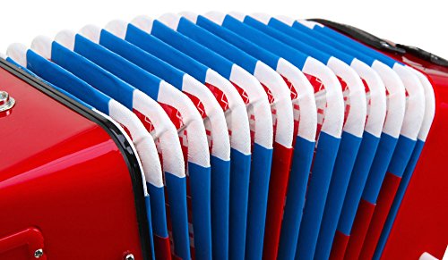 Classic cantabile 00037968 bambino rosso accordéon pour enfant 17 touches, 8 basses, sangle réglable rouge-épaules – Image 5