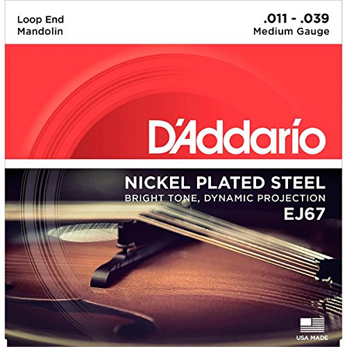 D'Addario CDD EJ67 Jeu de Cordes pour Mandoline Plaqué Nickel - Light