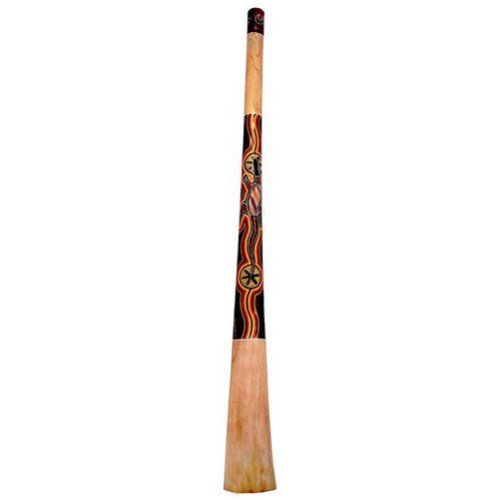 Didgeridoo en teck peint