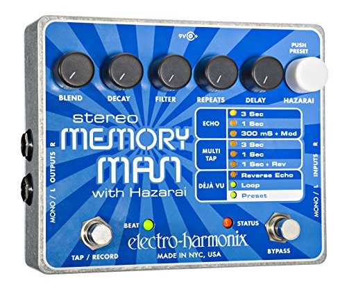 Electro Harmonix Stereo Memory Man / Hazarai Pédale pour Guitare Electrique Argenté