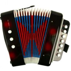 Enfants Musical Instrument de musique Accordéon Bouton Jouets Grand cadeau pour des enfants Noir