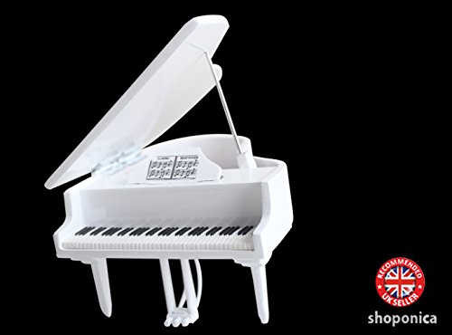 Fabriqué à la main en bois Miniature-Objet de décoration-Piano Blanc/Repliksword – Image 2