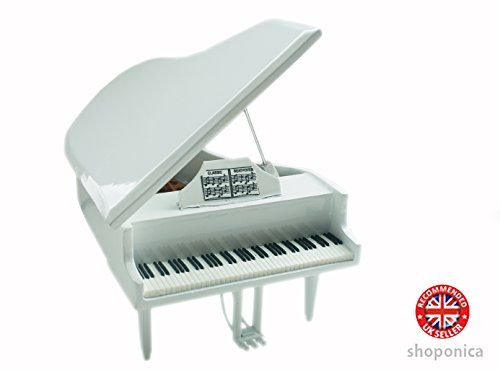 Fabriqué à la main en bois Miniature-Objet de décoration-Piano Blanc/Repliksword