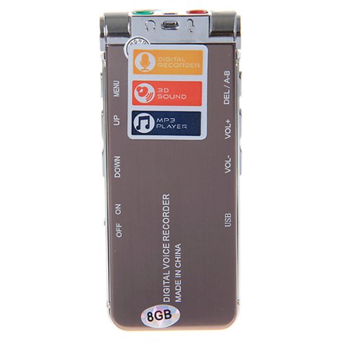 GH609 professionnel 8Go téléphonie LCD numérique enregistreur téléphonique Audio enregistreur enregistrement dispositif-Brun