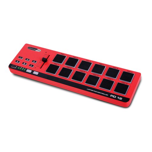 Jammin Pro PD-12 Sampler séquenceur en contrôle MIDI (12 drumpads programmables, Plug & Play PC WINDOWS et MAC) - Rouge – Image 4