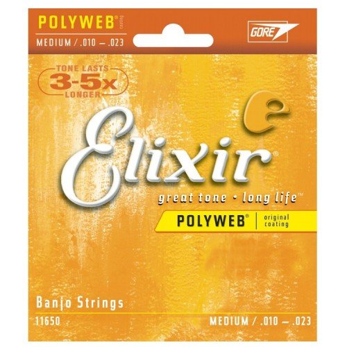 Jeu de 5 cordes pour banjo Medium 10-23 - Elixir 11650