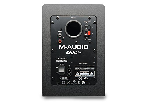 M-Audio AV 42 | Pack de 2 Enceintes de monitoring actives compactes - Système d'enceintes de bureau de référence pour création multimédia professionnelle – Image 2