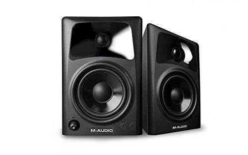 M-Audio AV 42 | Pack de 2 Enceintes de monitoring actives compactes - Système d'enceintes de bureau de référence pour création multimédia professionnelle
