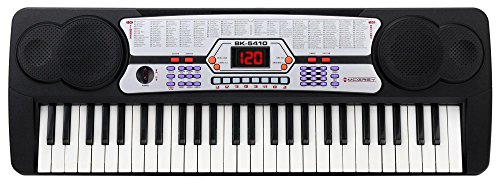 McGrey BK-5410 Clavier 54 touches 100 sonorités 100 rythmes Fonction apprentissage Microphone Pupitre Bloc d'alimentation inclus