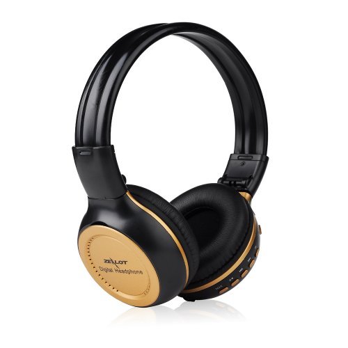 Patuoxun ® casque audio sans fil/Casque stéréo sans fil numérique Lecteur MP3 SD/ TF Radio FM Musique/charge de la batterie-led écran/Hi-Fi son-wireless Stereo Headphone MP3 Player SD/TF - Noir et Jaune