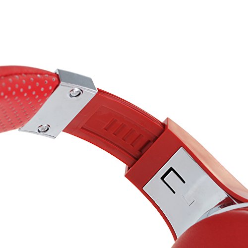 Patuoxun stéréo Oreillette Bluetooth 4.1 sans fil A2DP - Casque Microphone à l'intérieur Émission de Musique via Micro-SD/FM Radio - Hifi Haute qualité sonore pour pour iPhone, iPad, iPod, Samsung Galaxy, Tablet, PC et d'autres appareils Bluetooth - Rouge – Image 5