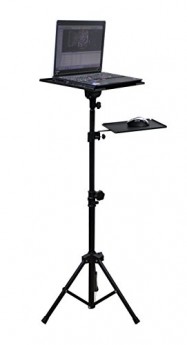 Quality-Portable-Tripod-Height-Adjustable-Laptop-Stand-with-Adjustable-Tilt-Top-and-Separate-Mouse-Shelf-0