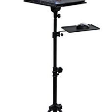 Quality Portable Tripod Height Adjustable Laptop Stand with Adjustable Tilt Top and Separate Mouse Shelf