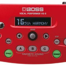 Roland VE-5 RD Pédale processeur vocal et d'effet avec looper rouge