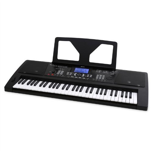 Schubert Sub61 - Clavier synthétiseur - piano multifonction pour débutants ou confirmés avec bibliothèque de 128 instruments et séquences rythmiques (ordinateur de bord, pupitre) - noir – Image 2