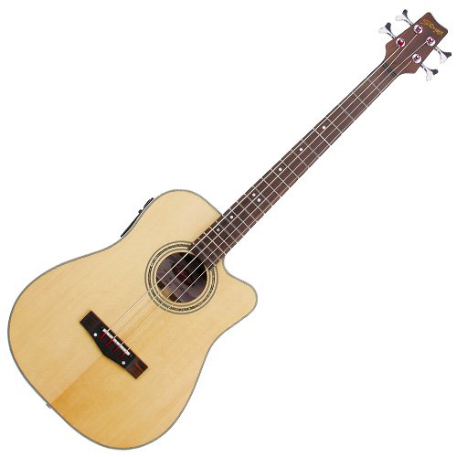 Stagg AB203CE-NS Basse électro-acoustique 4 cordes Naturel Satiné