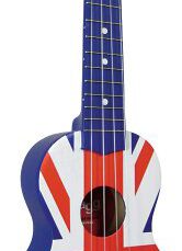 Stagg US UK-FLAG Ukulélé avec étui de rangement