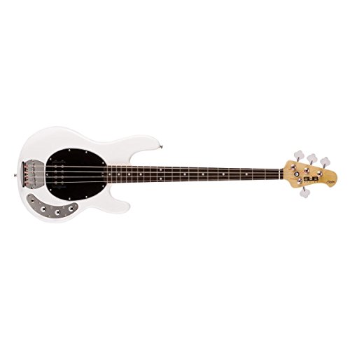 Sterling RAY4-WH/R Basse électrique 4 cordes blanche
