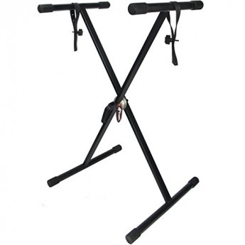 Tiger-KYS72-BK-Support-pour-Clavier-avec-Sangle-de-Retenue-Noir-0