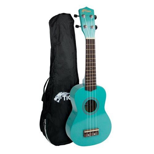 Tiger UKE7-BL Ukulélé avec Housse - pour débutants - Bleu