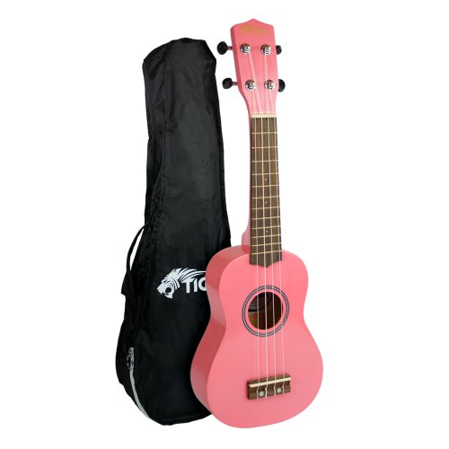 Tiger UKE7-PK Ukulélé avec Housse - pour débutants - Rose