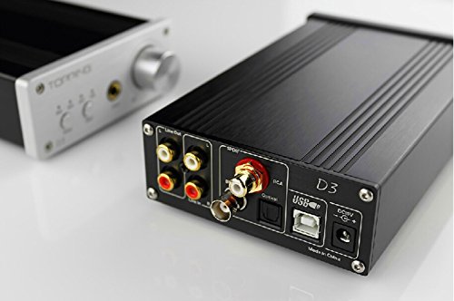 Topping D3 24B 192KHz USB optique coaxial BNC DAC Ampli casque Amplificateur (Noir) – Image 4
