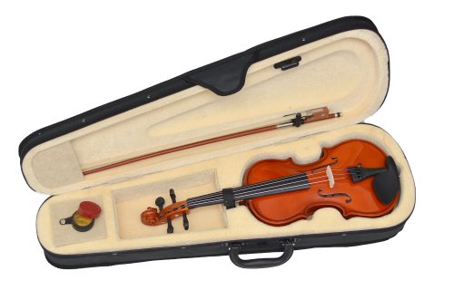 TS-Ideen 4404 Violon 1/2 en érable avec Etui + Colophane + Archet en crin de cheval pour Enfant de 8 à 10 ans Marron – Image 7