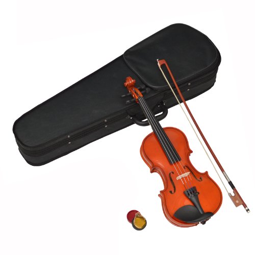 TS-Ideen 4404 Violon 1/2 en érable avec Etui + Colophane + Archet en crin de cheval pour Enfant de 8 à 10 ans Marron