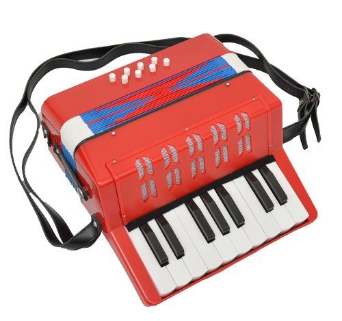 ts-ideen 6064 Accordéon pour Enfant Rouge