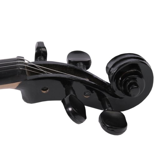 Violon 4/4 – Noir – en bois sculpté – DIVERSES COULEURS AU CHOIX
