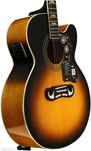 Epiphone EJ-200SCE Guitare électro-acoustique Vintage Sunburst – Image 2