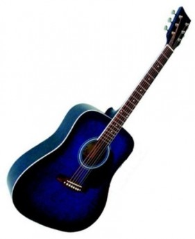 Guitare-Acoustique-Folk-Bleue-nuit-44-Neuve-Garantie-0