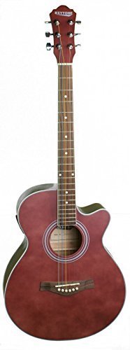 KEYTONE jUMBO aCOUSTIQUE/gUITARE fOLK aVEC tONABNEHMERSYSTEM rOUGE
