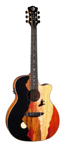 Luna guitars VISTA WOLF Guitare electro-acoustique Grand Auditorium