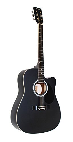 Martin Smith W-600-C-BK-MT Guitare acoustique pan-coupé - Noir mat
