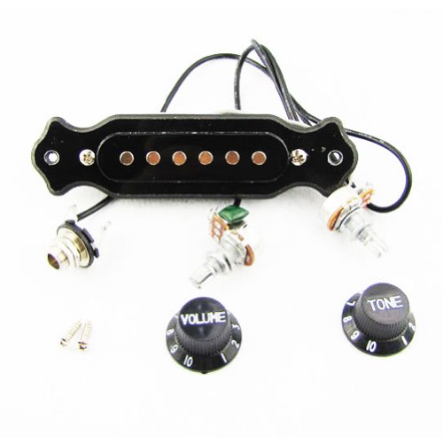 Musiclily Kit micro avec boutons jack et condensateur pour guitare acoustique