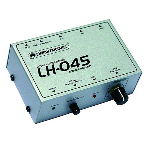 Omnitronic 057216 LH-045 Microphone préamplificateur Argenté