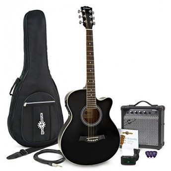 Pack-Guitare-Electro-acoustique-Pan-Coup-simple-Noir-Ampli-15W-par-Gear4music-0