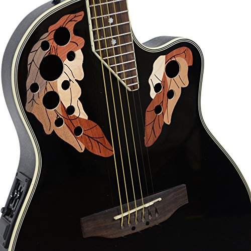 Rocket EAGC44BK Guitare électro-acoustique à pan coupé Noir – Image 6