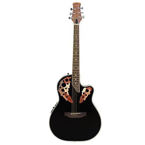 Rocket EAGC44BK Guitare électro-acoustique à pan coupé Noir