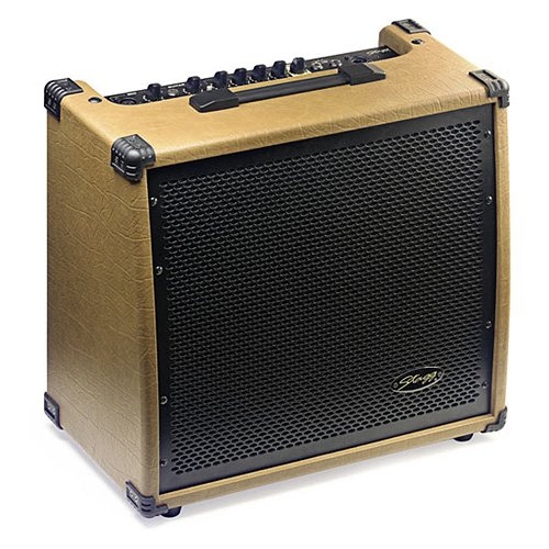 Stagg 60 AA R EU Amplificateur pour guitare acoustique + Reverb 60 W Marron