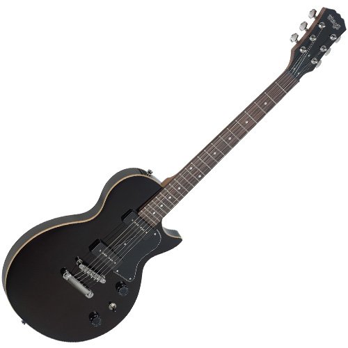 Stagg SEL-P90BK Guitare électrique avec Corps massif en aulne Noir
