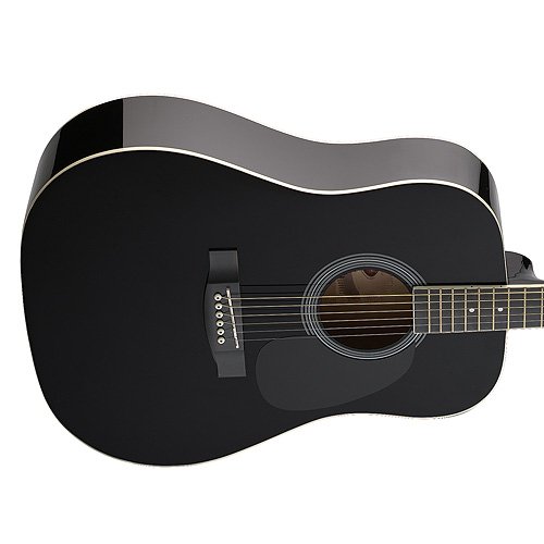 Stagg SW201BK Guitare acoustique Dreadnought Noir – Image 2