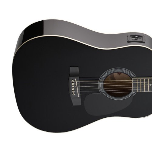 Stagg SW201BK-VT Guitare électro-acoustique Dreadnought Noir – Image 3