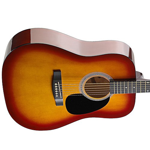 Stagg SW201CS Guitare acoustique Dreadnought Cherryburst – Image 2