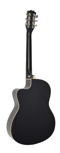 TS-Ideen 4513 Guitare acoustique avec Manche en bois de rose + Cordes de rechange Noir – Image 3